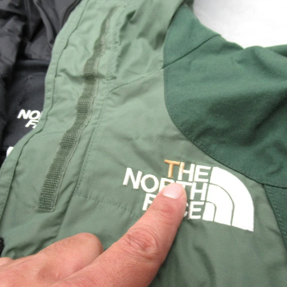 North Face GoreTex Jacket Womens XS Green 3 in 1 Shell Waterproof Rugged Coat - Picture 6 of 16